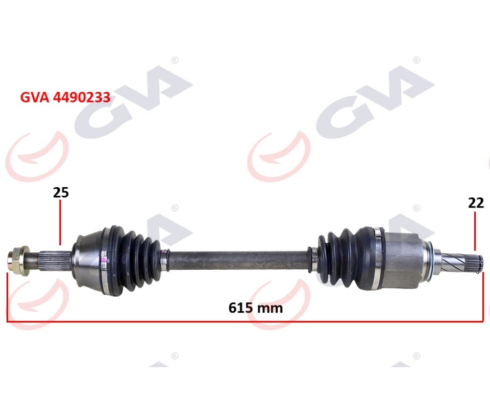 KOMPLE AKS SOL CORSA D 1.3 CDTI 06 > DTJ 615mm