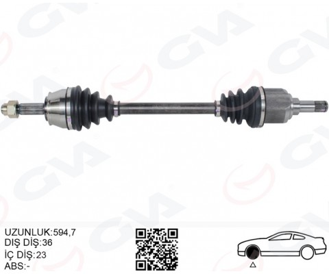 KOMPLE AKS SOL ON FIAT DOBLO 119.223 1.4 01-10