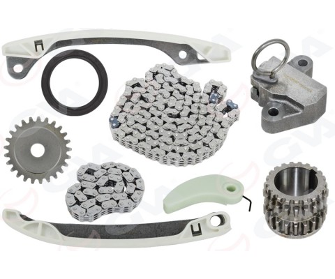 EKSANTRİK ZİNCİR SETİ NISSAN JUKE 1.6L HR16DE 8 enjektörlü F15E 11-> / QASHQAI 1.6L HR16DE 8 enjek törlü J10 11-> 9 PARÇA