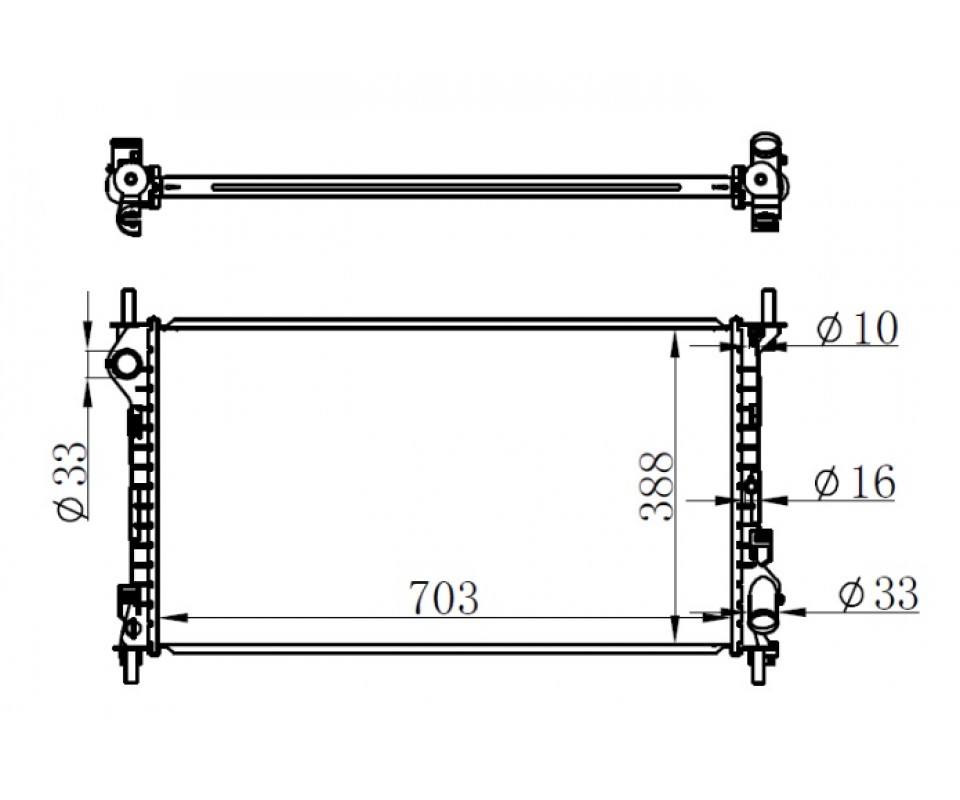MOTOR SU RADYATORU CONNECT 1.8TDCI 75PS 90PS 110PS 02>KLIMALI 2 SIRA AL PL BRAZING