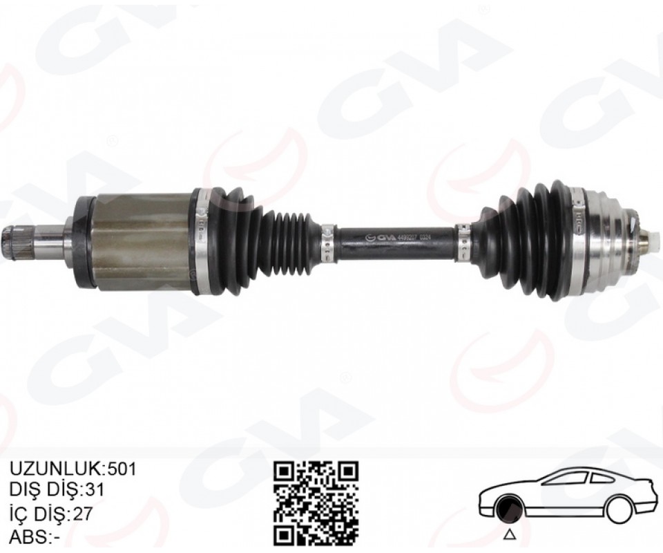 KOMPLE AKS ÖN SOL BMW X1 E84 09>15 501MM