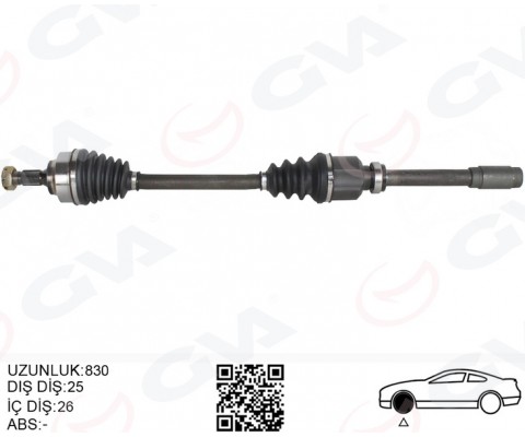 KOMPLE AKS SAG ON PSA 307 3A/C 1.6 A-T 00-07
