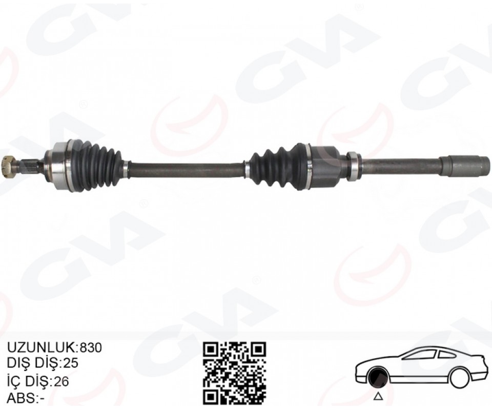 KOMPLE AKS SAG ON PSA 307 3A/C 1.6 A-T 00-07