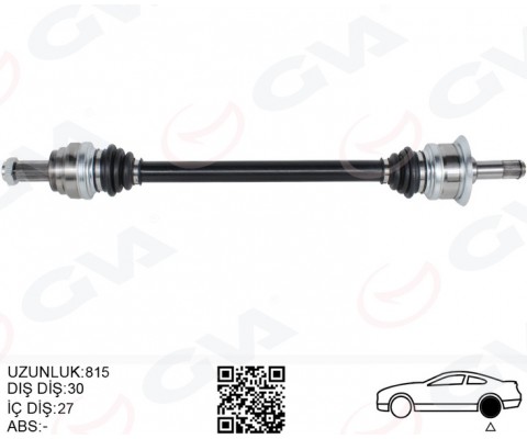 KOMPLE AKS ARKA SAG BMW N20 F10 F12 F13 F06 814MM DİŞ 30 DİFERANSİYEL DİŞ 27