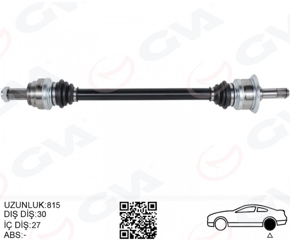 KOMPLE AKS ARKA SAG BMW N20 F10 F12 F13 F06 814MM DİŞ 30 DİFERANSİYEL DİŞ 27