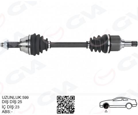 ÖN AKS KOMPLE SOL FORD ESCORT V / VI 1.6 HCS / 1.8 16V / 1.8D 90>95