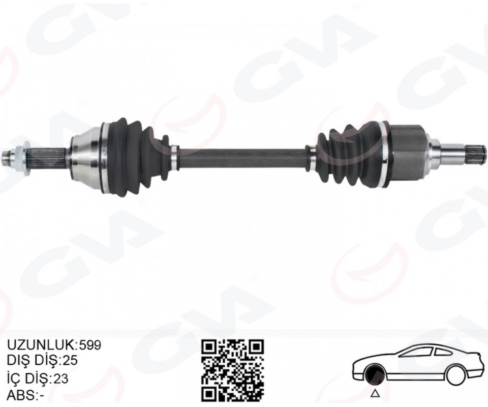 ÖN AKS KOMPLE SOL FORD ESCORT V / VI 1.6 HCS / 1.8 16V / 1.8D 90>95