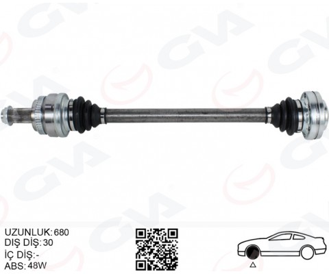 KOMPLE AKS ARKA SOL BMW X3 E83 04> 680MM