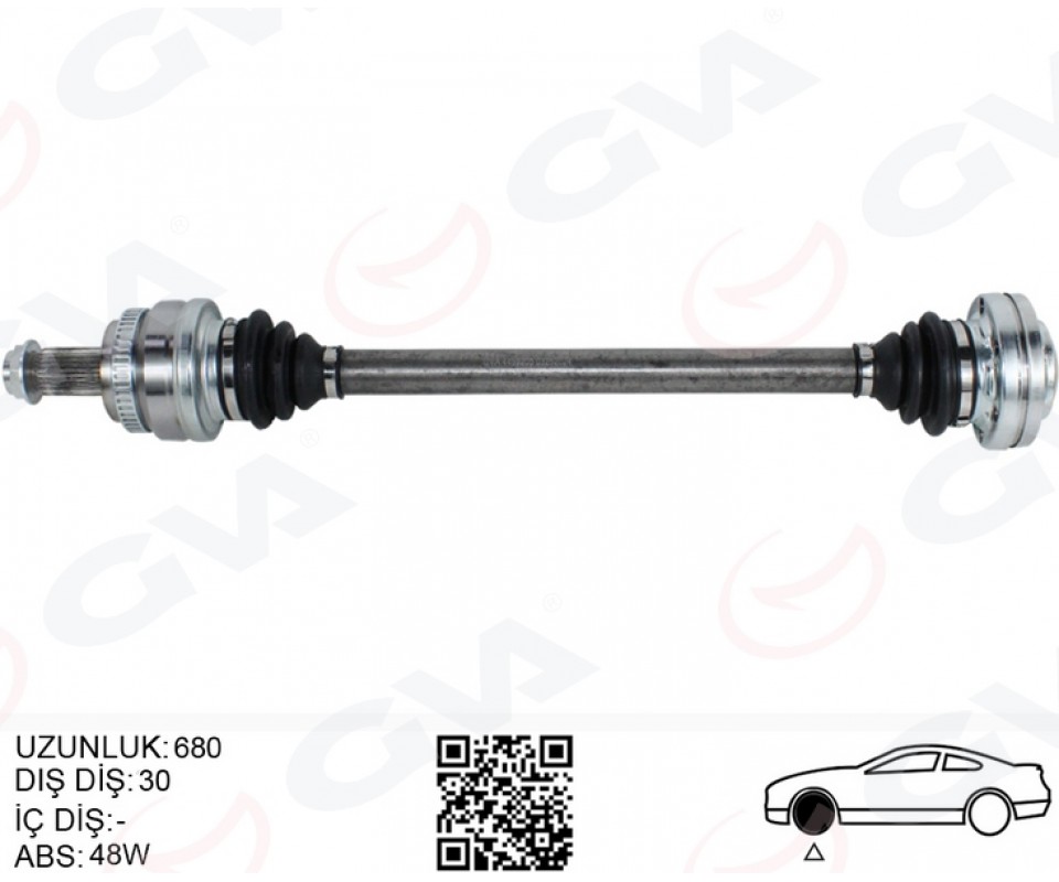KOMPLE AKS ARKA SOL BMW X3 E83 04> 680MM