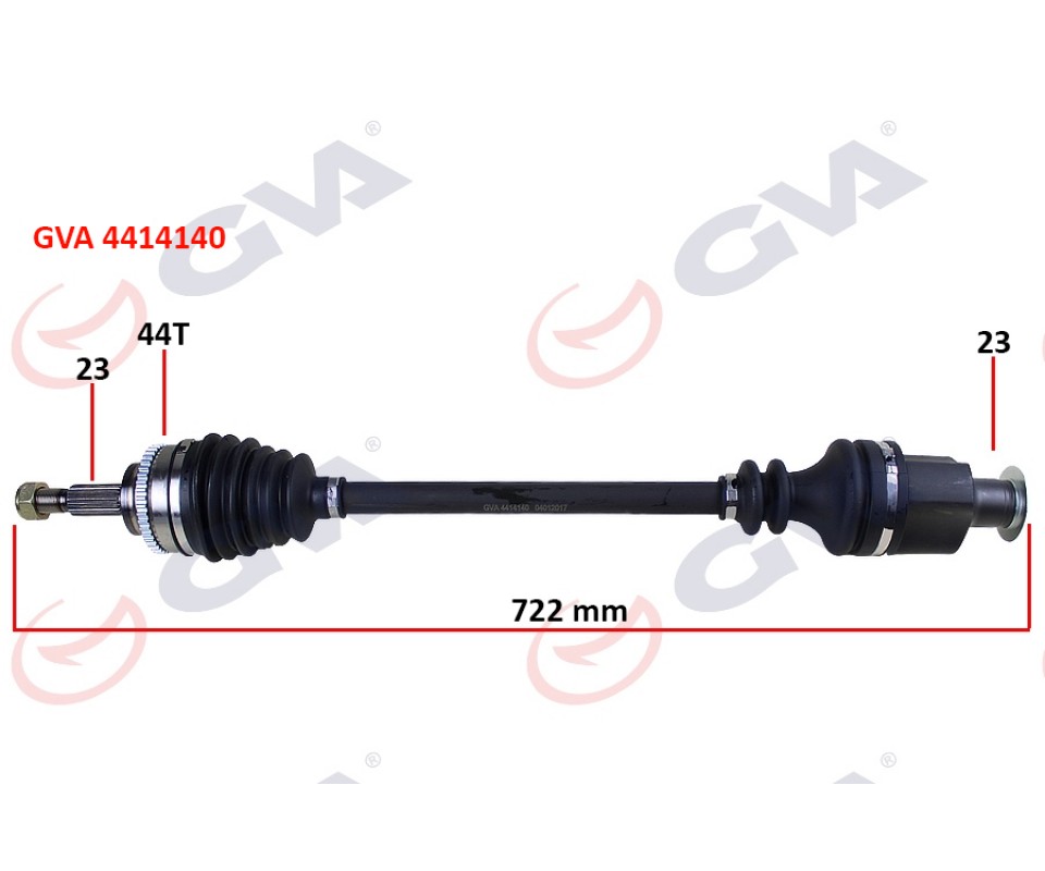 KOMPLE AKS SAĞ CLIO 2-KANGOO 2 1.5 DCI 02> ABS Lİ 724mm 44DİŞ Kalın Freze