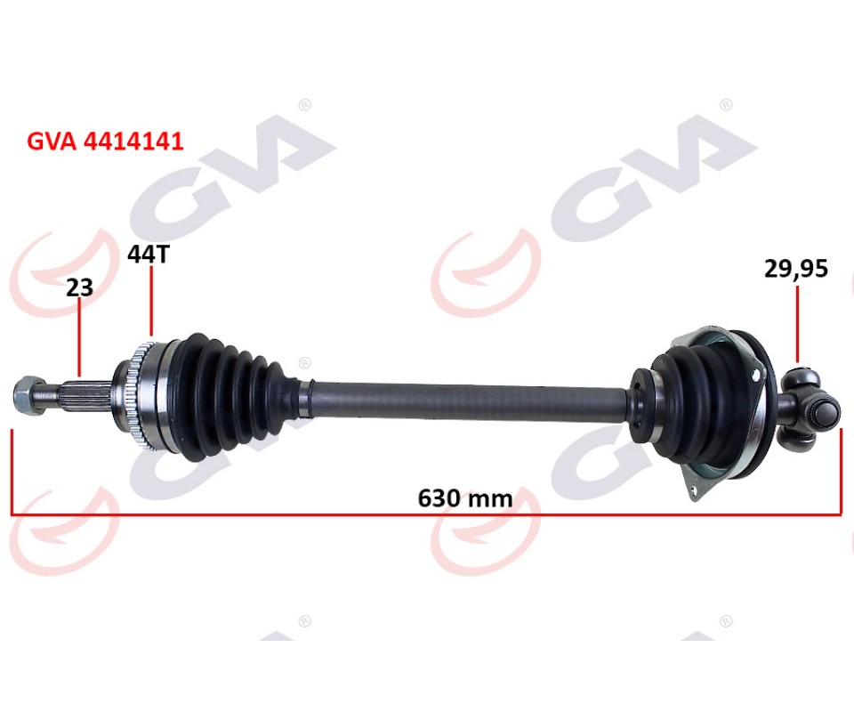 KOMPLE AKS SOL CLIO 2-KANGOO 2 1.5 DCI 02> ABS Lİ 630mm 44DİŞ Kalın Freze