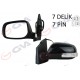 DIŞ DİKİZ AYNASI SOL COROLLA 08> ELEKTRİKLİ ISITMALI KATLANIR SİNYALLİ ASTARLI KONVEKS 7 FİŞ VM-6263EBL