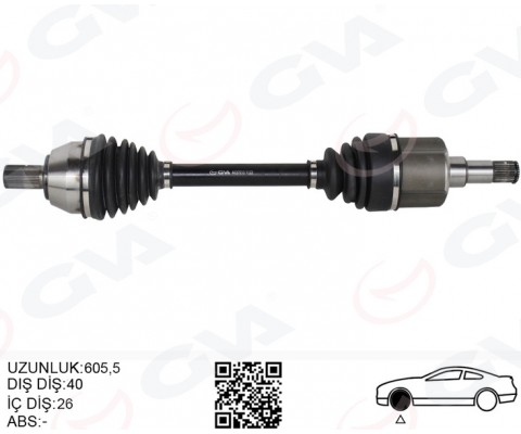 ÖN AKS KOMPLE SOL FORD MONDEO 2.0 TDCI-1.6 TDCI 07>14- GALAXY 2.0 TDCI 07>14 S-MAX2.0 TDCI 07>14 VOLVO S60 II D3-D4-D5 12>15 S80 II 2.5 T -2.0 TDCI -2.4 D- D5 V60 D3 -D4-D5-2.4 D5 V70 III D3 -2.0 D