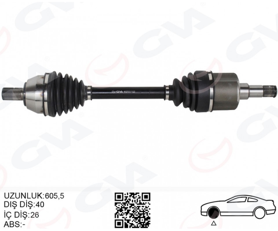 ÖN AKS KOMPLE SOL FORD MONDEO 2.0 TDCI-1.6 TDCI 07>14- GALAXY 2.0 TDCI 07>14 S-MAX2.0 TDCI 07>14 VOLVO S60 II D3-D4-D5 12>15 S80 II 2.5 T -2.0 TDCI -2.4 D- D5 V60 D3 -D4-D5-2.4 D5 V70 III D3 -2.0 D
