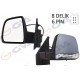 DIŞ DİKİZ AYNASI SOL DOBLO 11> ELEKTRİKLİ SİNYALLİ ASTARLI TEK CAMLI KONVEKS 6 FİŞ VM-668EHPL