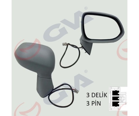DIŞ DİKİZ AYNASI SAĞ JAZZ 04> ELEKTRİKLİ ISITMALI ASTARLI KONVEKS