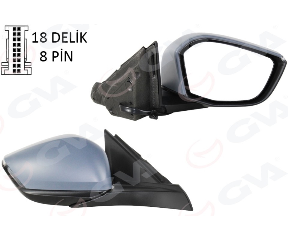 DIŞ DİKİZ AYNASI SAĞ OPEL ASTRA L 22> PEUGEOT P308 22> MANUEL KATLANIR