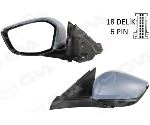DIŞ DİKİZ AYNASI SOL OPEL ASTRA L 22> PEUGEOT P308 22> MANUEL KATLANIR