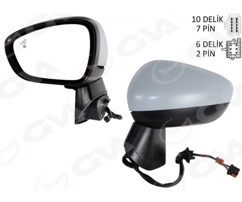 DIŞ DİKİZ AYNASI KOMPLE SOL OPEL CROSSLAND 17> ELEKTRİKLİ KATLANIR