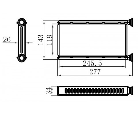 KALORIFER RADYATORU BRAZING L200 12-> AT/MT SANZUMAN 118X255X26