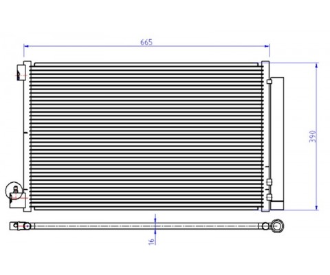 KLİMA RADYATÖRÜ KONDENSERİ OPEL INSİGNİA A 08>17 1.6 XER-LET 1.6-2.0 CDTI 666X392X16 OTO.-MEK.