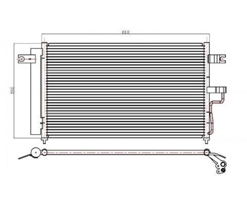 KLİMA KONDENSERİ ACCENT ADMIRE 1.5 CRDİ 03-06 615x352x16