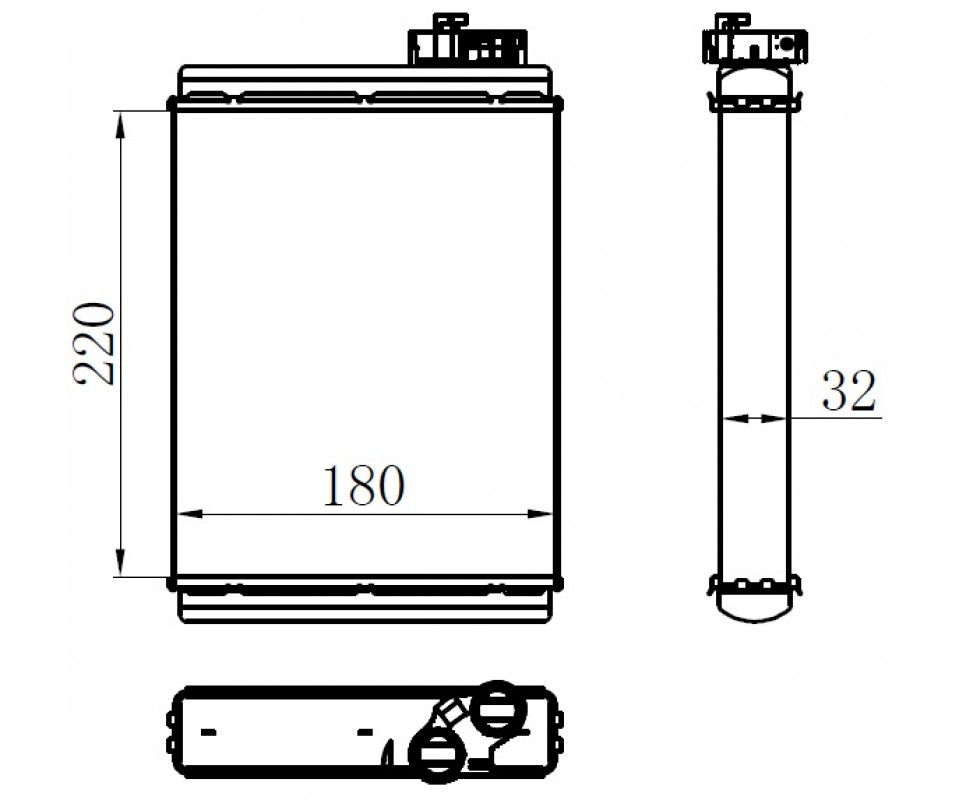 KALORİFER BRAZİNG HEATER 220X182X32 A4 07 /A5 08 /Q5 08 70231