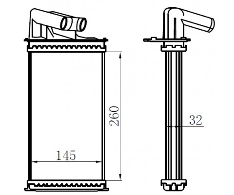KALORİFER RADYATÖRÜ BRAZİNG LGN 260X156X32 OTO.-MEK.