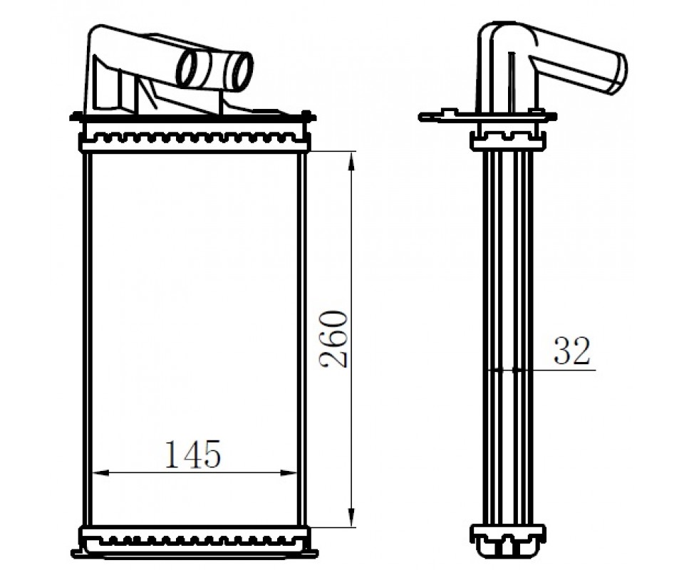 KALORİFER RADYATÖRÜ BRAZİNG LGN 260X156X32 OTO.-MEK.