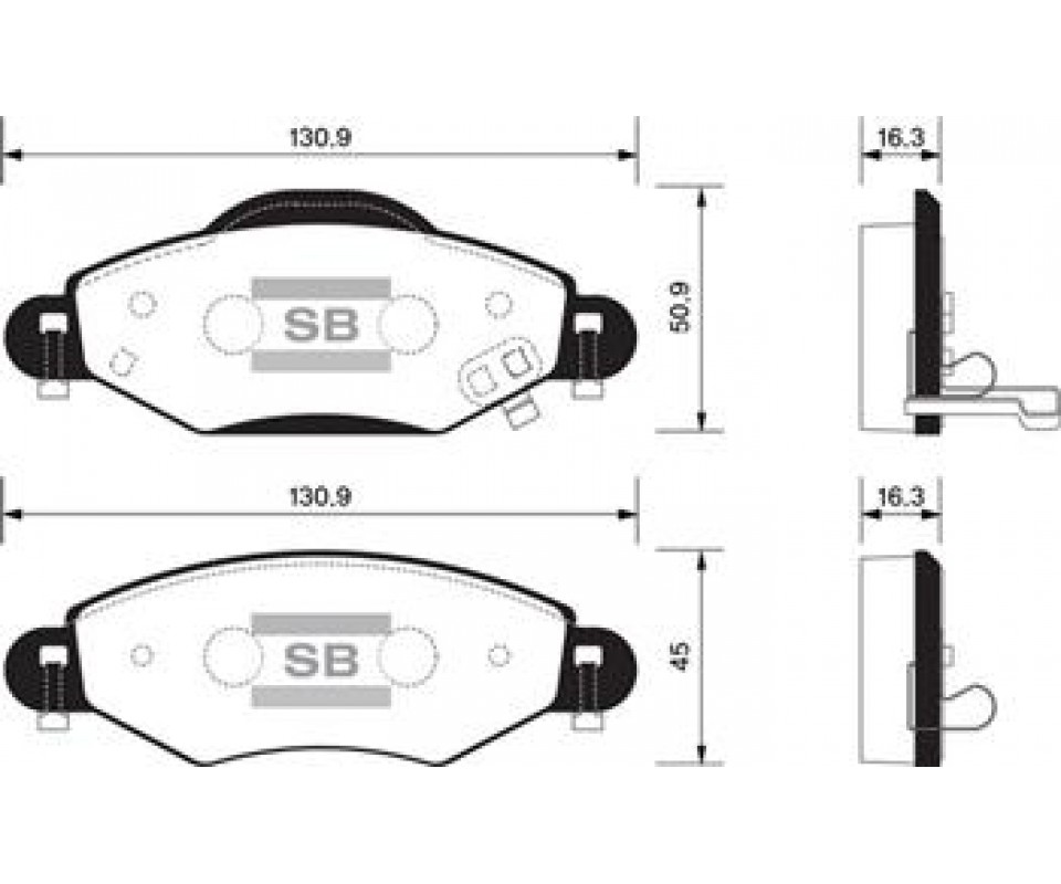 ÖN FREN BALATA TOYOTA YARIS 1.0L 1SZ-FE SCP10 fransız üretim 03-05 / 1.3L 2SZ-FE SCP12 fransız üretim 03-05