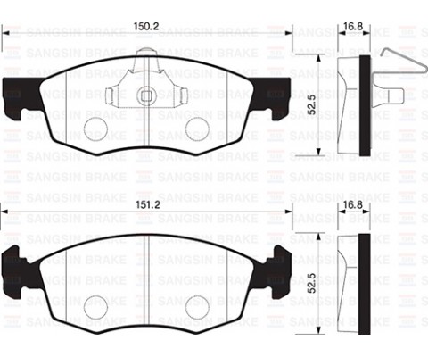 ÖN FREN BALATA FIAT PALIO WEEKEND 96-> / ALBEA 01-> / DOBLO 00->