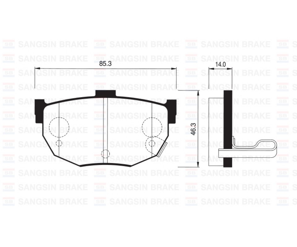 ARKA FREN BALATA HYUNDAI ELANTRA 1.6L G4ED 01-06 / COUPE 1.6L 96-02 / KIA CERATO 1.6L G4ED 04-> 1.5L D4FA CRDİ 04-06 1.6L D4FB 07-10 2.0L D4EA dizel 04-06