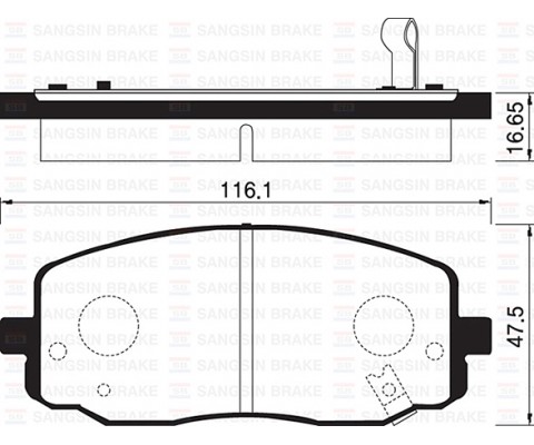 ÖN FREN BALATA HYUNDAI i10 1.1L CRDI 08-> / KIA PICANTO 1.0L 1.1L 04-11 - Aşınma ikaz soketli