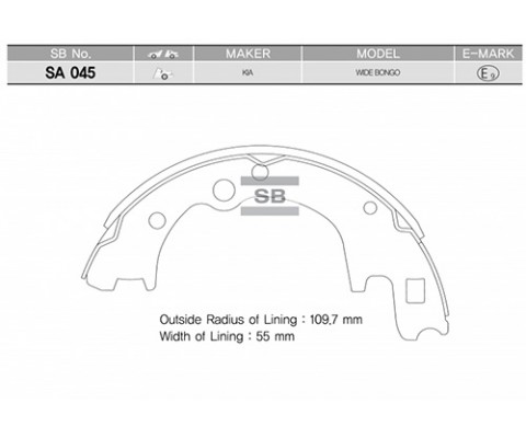 ARKA KAMPANA PABUÇ BALATA KIA K2500 2.5L D4BH TCI 00->