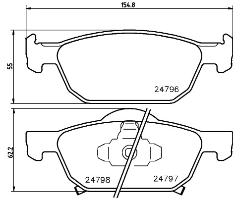 ÖN FREN BALATA HONDA ACCORD 2.0L R20A3 CU kasa 08->