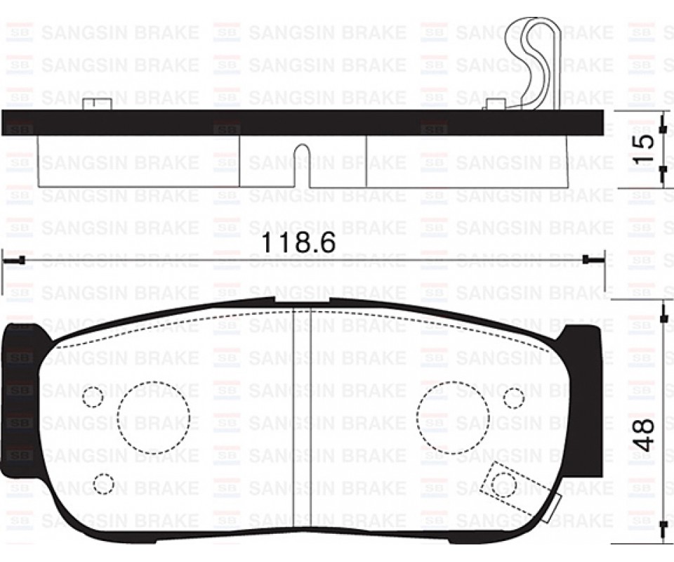 ARKA FREN BALATA HYUNDAI SANTAFE 2.0L CRDi 06-> 2.2L D4EB 06-09