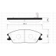 ÖN FREN BALATA HYUNDAI ACCENT 1.3L 1.5L 1.6L benzinli 1.5L CRDi dizel 95-05 / GETZ 1.1L 1.3L 1.4L be nzinli 1.5L CRDi dizel 02-09 / EXCEL 90-95 / SCOUPE 92-96