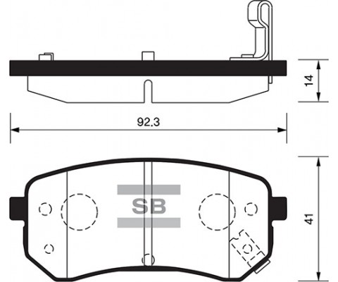 ARKA FREN BALATA HYUNDAI i10 1.0L 1.1L 08-13 / KIA PICANTO 1.0L 1.1L 05-11 - Aşınma ikaz soketli