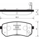 ARKA FREN BALATA HYUNDAI i10 1.0L 1.1L 08-13 / KIA PICANTO 1.0L 1.1L 05-11 - Aşınma ikaz soketli