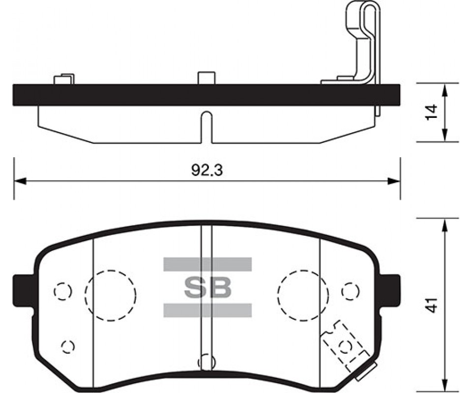 ARKA FREN BALATA HYUNDAI i10 1.0L 1.1L 08-13 / KIA PICANTO 1.0L 1.1L 05-11 - Aşınma ikaz soketli