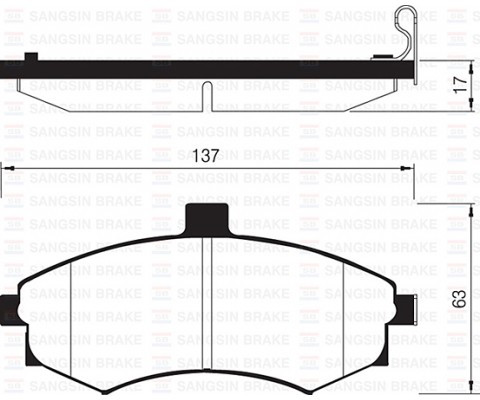 ÖN FREN BALATA HYUNDAI MATRIX 1.5L D4FA CRDi dizel 05-> / ELANTRA 1.6L benzinli 01-03 - tepeli tip 137mm
