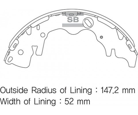 ARKA KAMPANA PABUÇ BALATA HYUNDAI STAREX 2.5L D4BH TC. TCI panelvan 03-08 / H-1 2.5L D4CB 08->