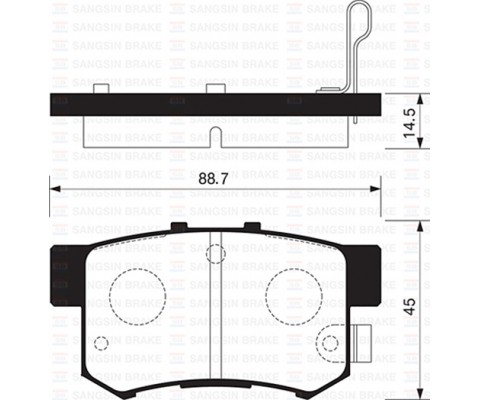 ARKA FREN BALATA HONDA CIVIC 1.6L D16 VTEC VTI 01-05 / 1.4L 1.6L 96-01 / 1.6L R16A2 VTEC SEDAN 06-> / ACCORD 2.0L F20 90-98 / LEGEND 3.2L 91-96 / SUZUKI SX4 1.6L M16A RW416 05->