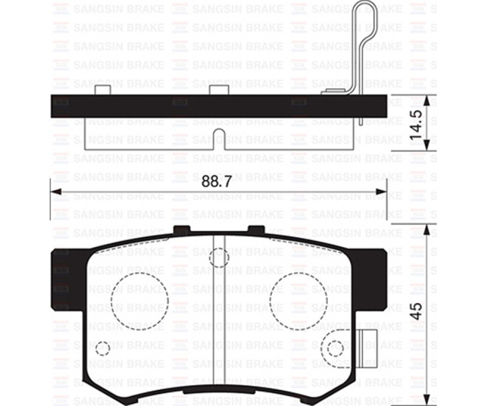ARKA FREN BALATA HONDA CIVIC 1.6L D16 VTEC VTI 01-05 / 1.4L 1.6L 96-01 / 1.6L R16A2 VTEC SEDAN 06-> / ACCORD 2.0L F20 90-98 / LEGEND 3.2L 91-96 / SUZUKI SX4 1.6L M16A RW416 05->