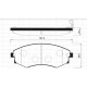 ÖN FREN BALATA HYUNDAI SONATA 1.8L 2.0L 88-96 / ELANTRA 1.6L 1.8L 2.0L 90-00 /NISSAN ALTIMA 2.0L CA2 0 A31 89-94 SP1048 ile aynı