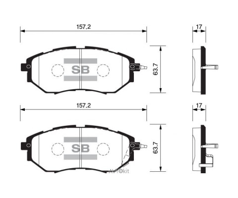 BALATA ÖN DİSK SUBARU LEGACY 2.0 05-09 OUTBACK 3.0 TRIBECA 05 > GDB3372