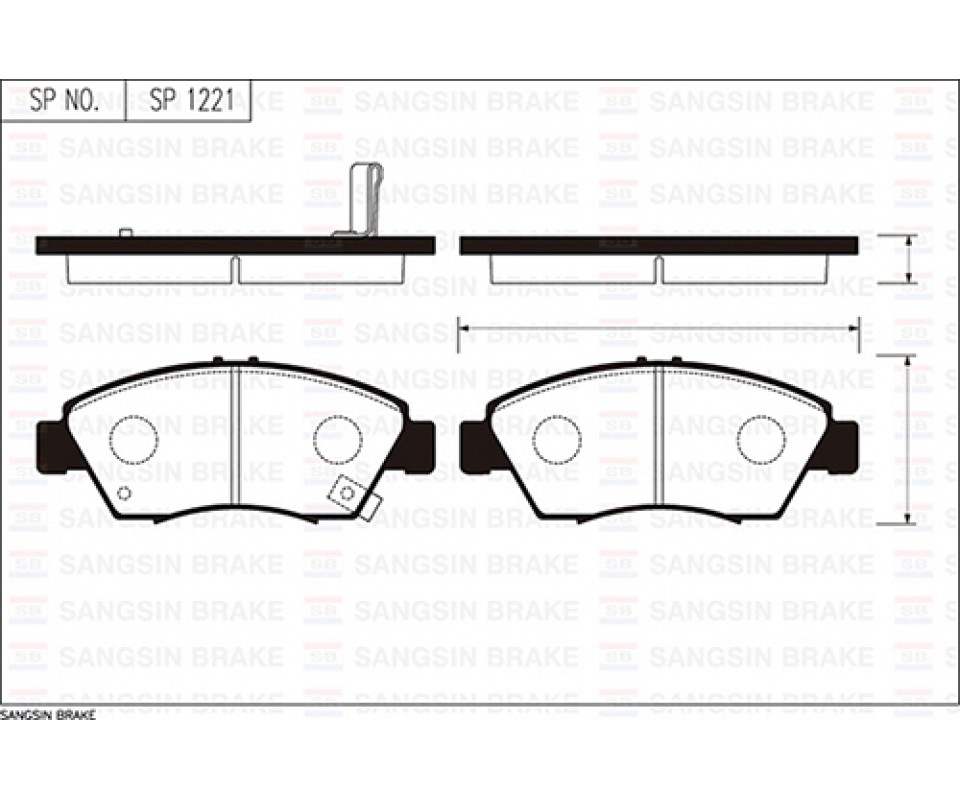 ÖN FREN BALATA BÜYÜK TİP HONDA CIVIC 1.6L B16A2 VTEC 16v 160hp EK 96-98 / 1.4L D14 3 kapı - H/B ES 01-05 kalınlık : 16.00 mm