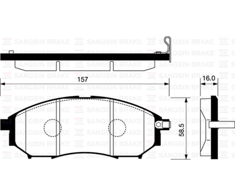 FREN BALATASI ÖN RENAULT KOLEOS 08> NISSAN NAVARA 2.5L YD25DDTi D40 4x2 4x4 10-> / PATHFINDER 2.5L YD25DDTi DCi R51 17MM