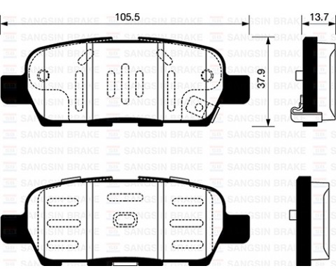 ARKA FREN BALATA NISSAN QASHQAI 1.6L 2.0L HR16 HR20 J10 06-10 / JUKE 1.5L Dci F15 10-> 1.6L HR16DE F15 10-> / MURANO 3.5L Z51 DCi 08-> / X-TRAIL 2.0L M9R MR20DE T31 07-13