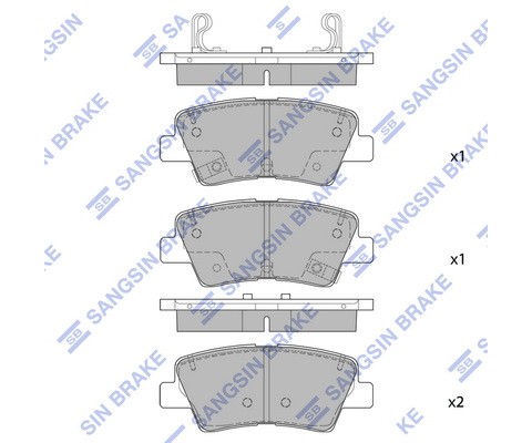 ARKA FREN BALATA HYUNDAI ELANTRA 1.6L D4FB G4FG 6 vites 16-> / i20 1.1L 1.2L 1.4L 15-> / KIA SPORTAG E 1.6L G4FJ 7 vites 15-> ÜSTTEN DELİKLİ TİP